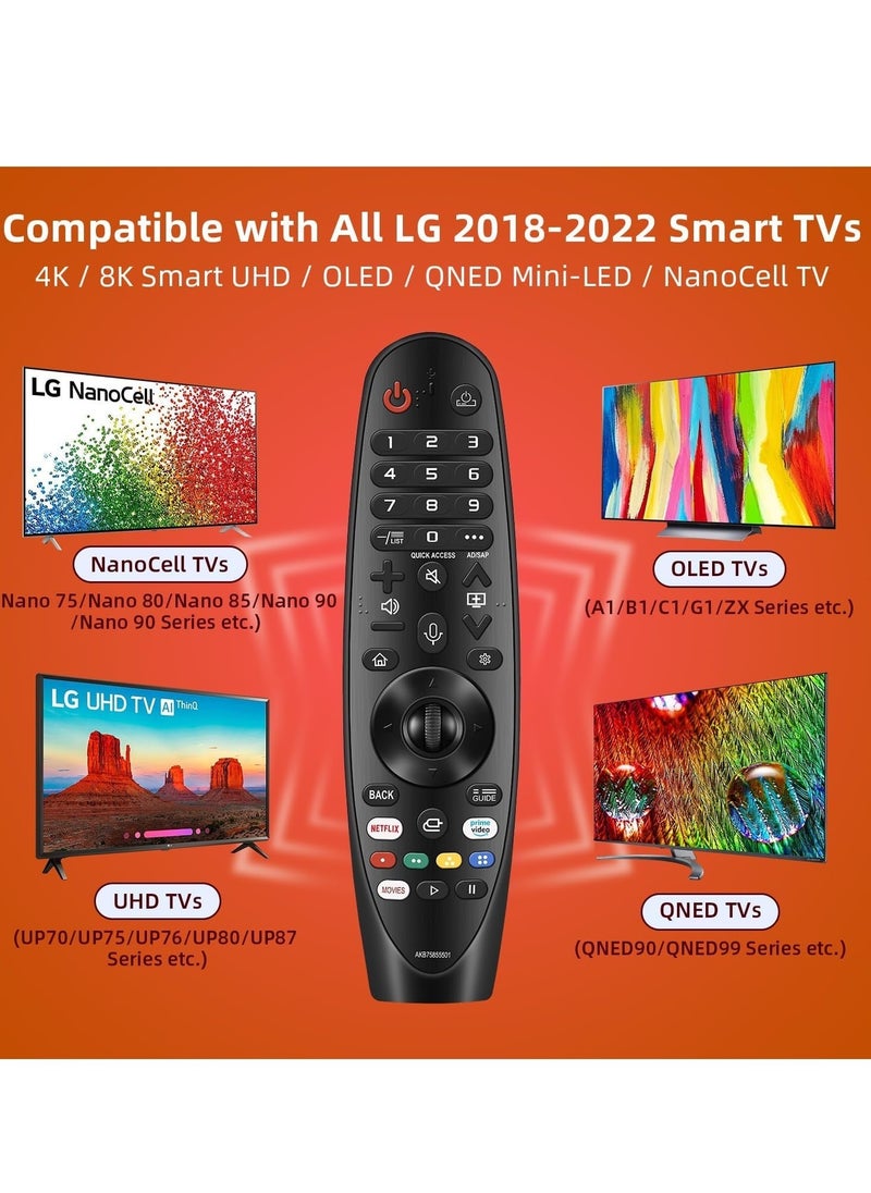 ELTRAZONE - LG Remote for LG Smart TV from 2019-2022. for Magic LG TV Remote Replacement MR20GA with Voice and Pointer Function. for LG WebOS ThinQ AI UHD OLED 4K Models. 2-Year Full Warranty with Battery - Image 1