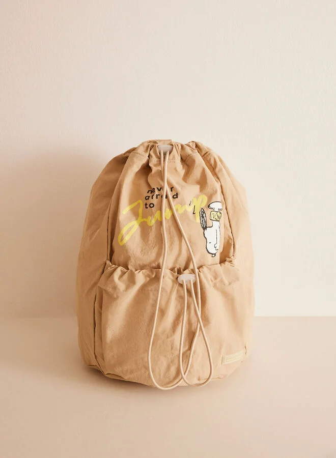women'secret Pink nylon Snoopy backpack