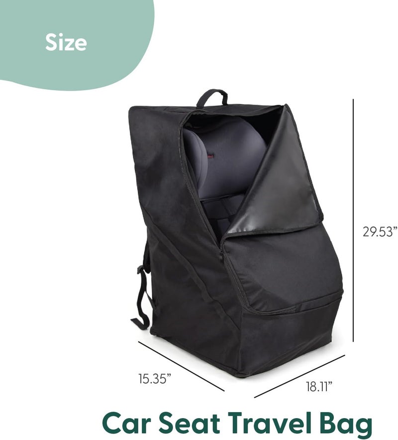 The Peanut Shell The Peanutshell Carseat Travel Bag for Airplane Durable Padded Bag Gate Check Easy Carry Airport Car Seat Cover Fits Most Graco Evenflo Toddler Kids Infant Baby Travel Essentials for Flying - Image 3