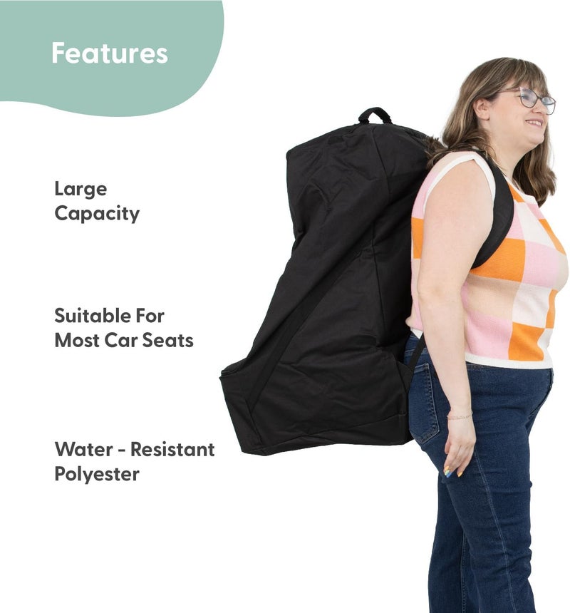 The Peanut Shell The Peanutshell Carseat Travel Bag for Airplane Durable Padded Bag Gate Check Easy Carry Airport Car Seat Cover Fits Most Graco Evenflo Toddler Kids Infant Baby Travel Essentials for Flying - Image 5