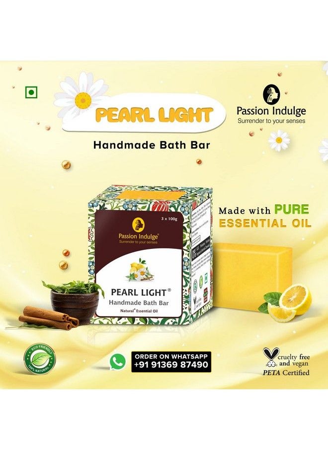 passion indulge - Natural Handmade Bath Bar Soap Pearl Light (Pack Of 3) - Image 1
