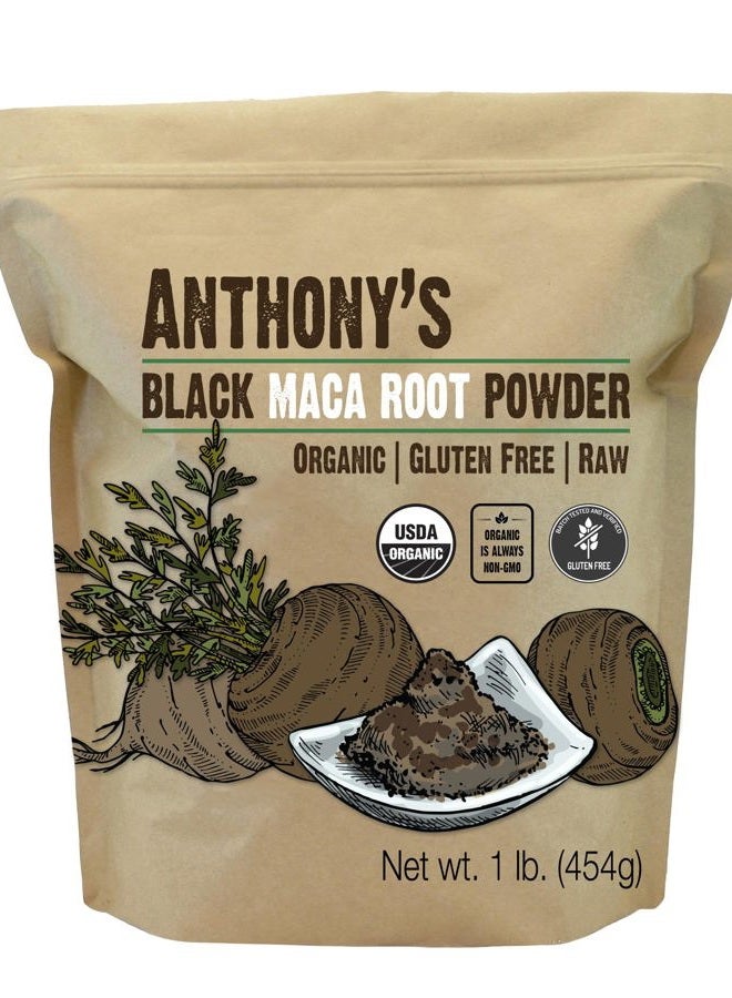 Anthony's Organic Black Maca Powder, 1 lb, Raw, Gluten Free & Non GMO - Image 1
