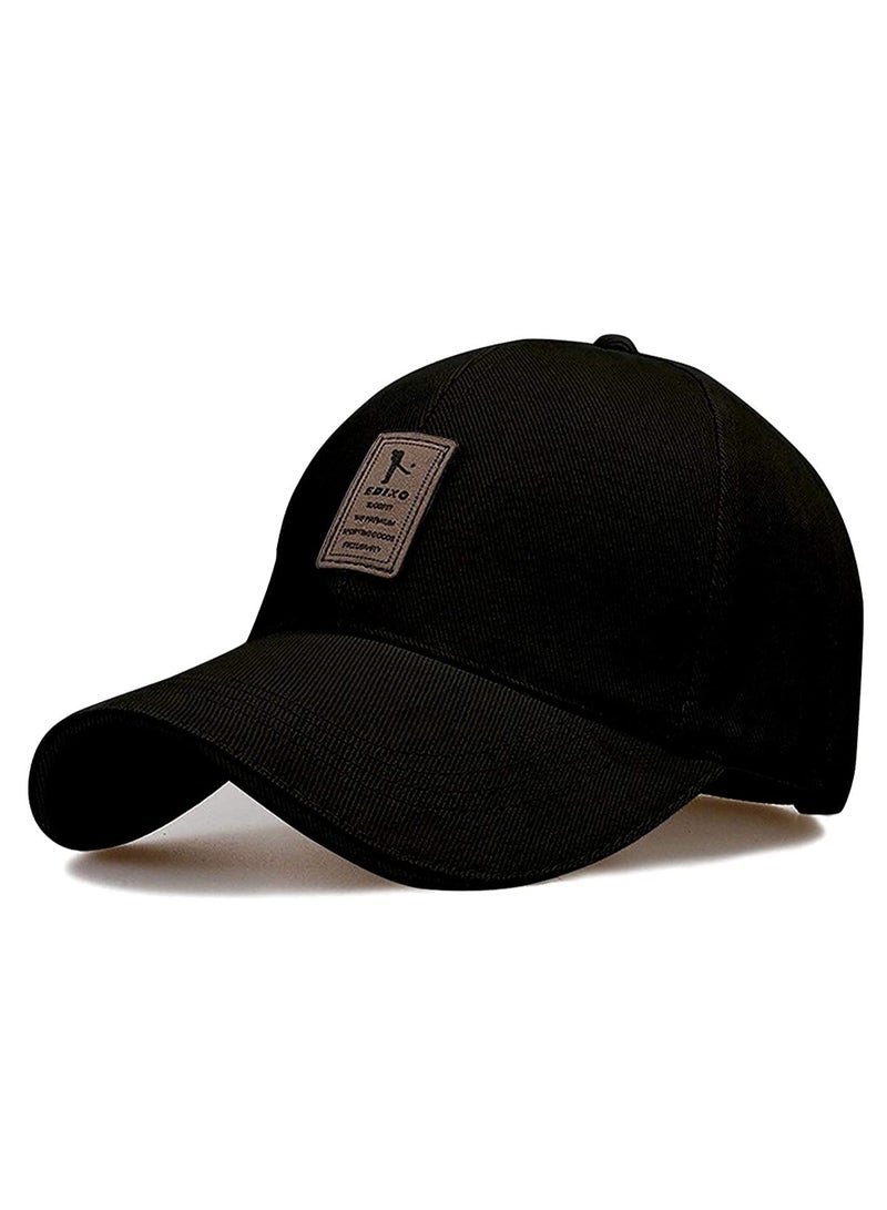 Alexvyan Baseball Caps Unisex 100% Cotton Sports Caps for Men and Women Black - Image 1