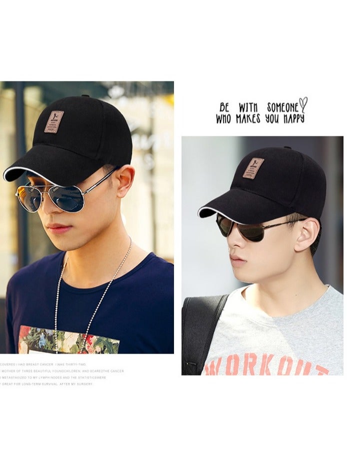Alexvyan Baseball Caps Unisex 100% Cotton Sports Caps for Men and Women Black - Image 2