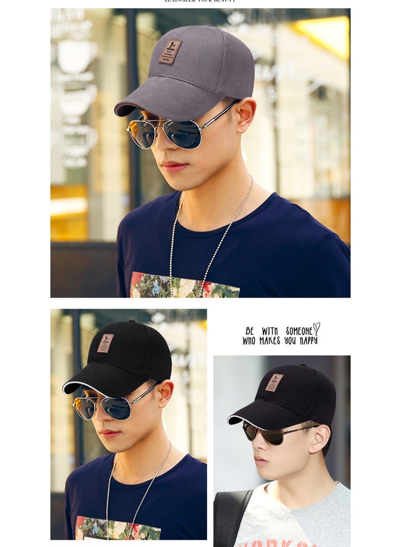 Alexvyan Baseball Caps Unisex 100% Cotton Sports Caps for Men and Women Black - Image 3