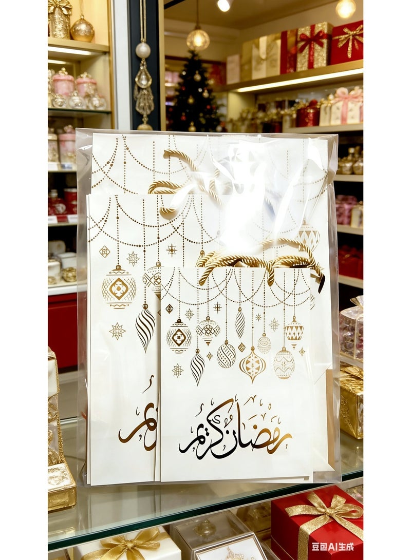 مجموعة حقيبة هدايا للتسوق، حقائب هدايا صغيرة بمقابض وحقائب بيع بالتجزئة بالجملة للأعمال الصغيرة والتسوق والبضائع وحقائب هدايا حفلات أعياد الميلاد وحفلات الزفاف - Image 1