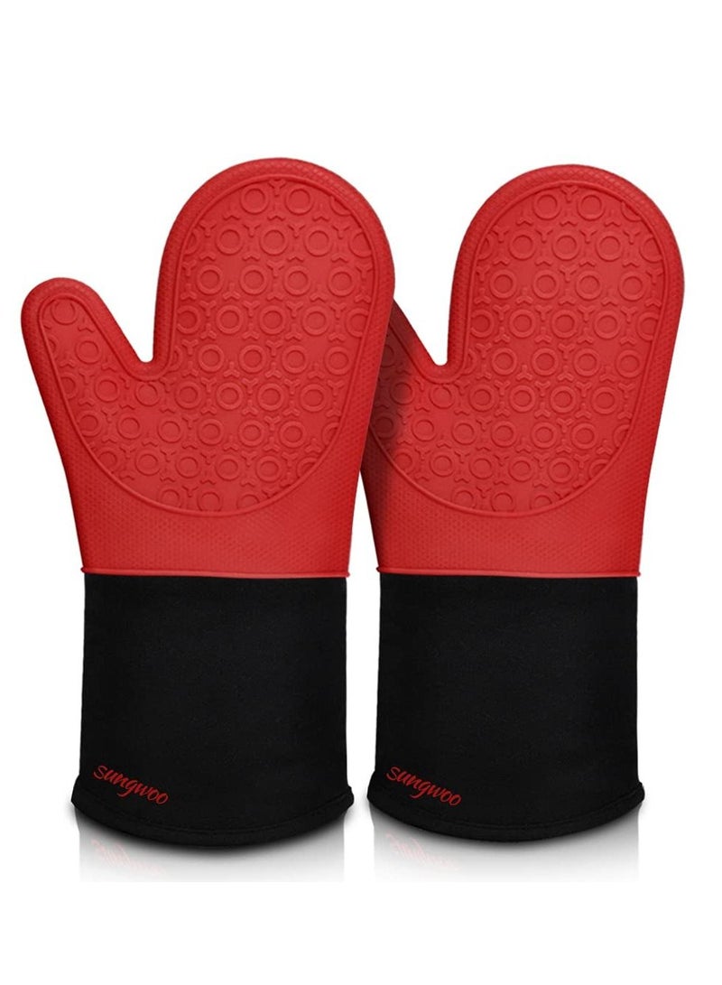 KASTWAVE Extra Long Professional Silicone Oven Mitt - Image 1