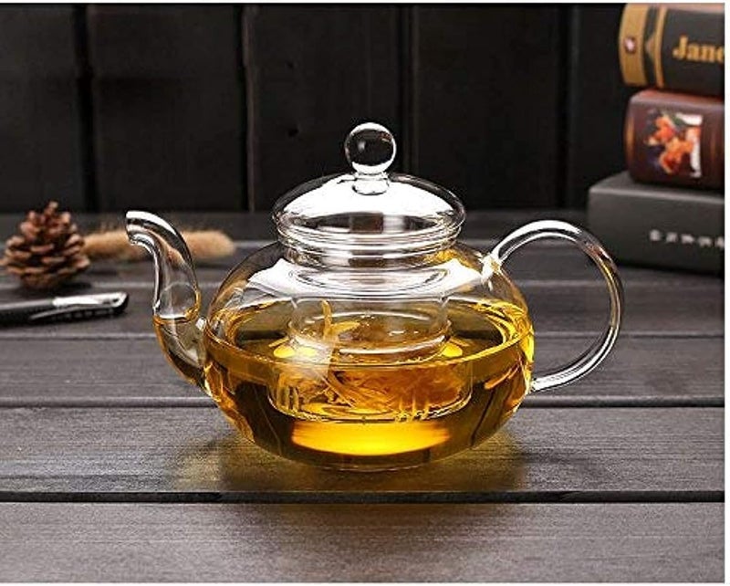 YULAN Glass Teapot With Infuser, Teapot With Strainer For Loose Tea, Glass Tea Pot Can be Used On Stovetop 800ml-144 - Image 1