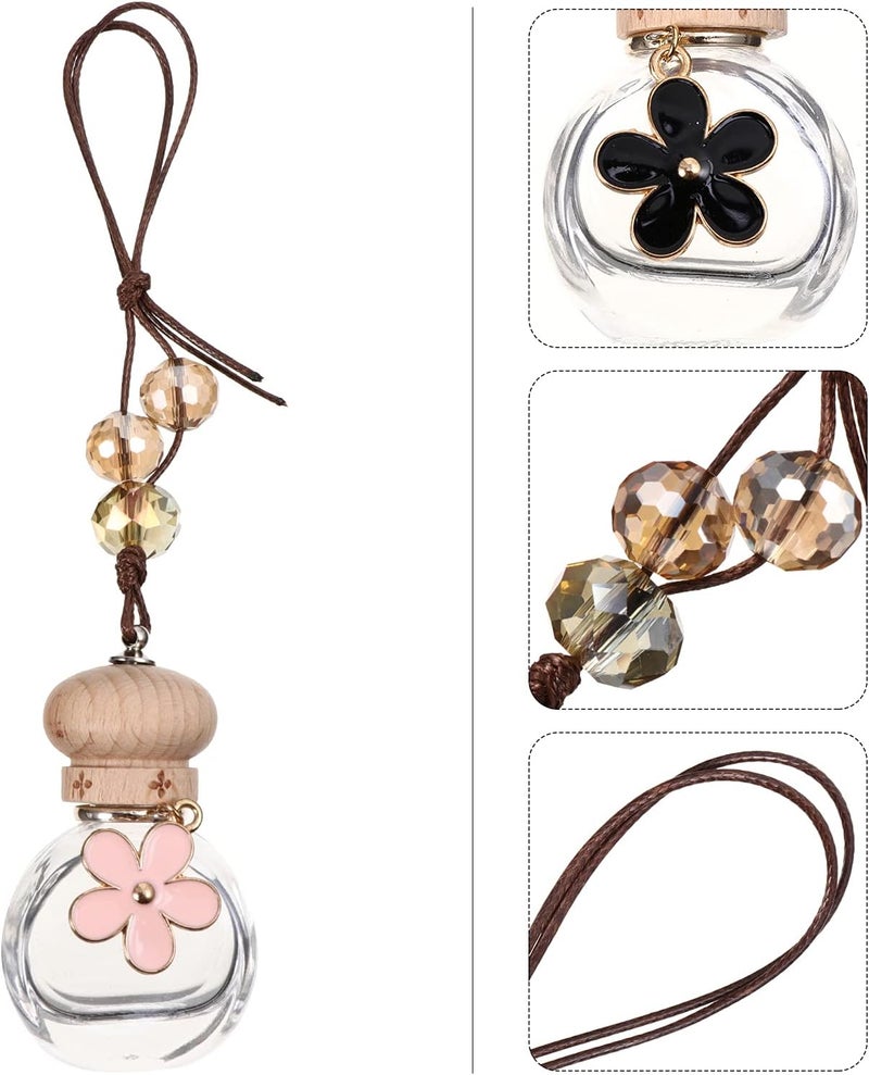 Car Hanging Perfume Bottle 1Pc Pendant Car Diffuser Glass Pendant Essential Oil Diffuser for Car Air Diffuser for Essential Oils Car Pendant Rearview Mirror Pendant Air - Image 2