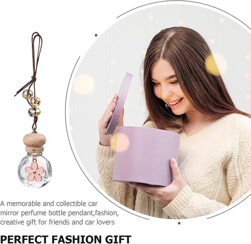 Car Hanging Perfume Bottle 1Pc Pendant Car Diffuser Glass Pendant Essential Oil Diffuser for Car Air Diffuser for Essential Oils Car Pendant Rearview Mirror Pendant Air - Image 5