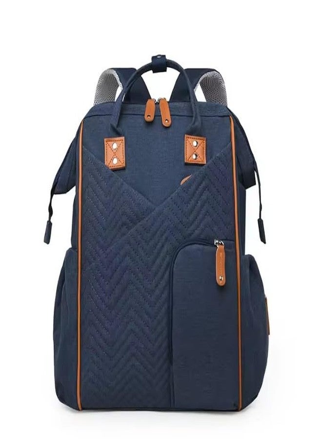 Winnies Diaper Bag For Mothers For Travel, Maternity Bag For Newborn Baby, Mother Travelling Bag, Multiple Pocket Water Resistant Hospital Bag For Moms (Blue) - Image 1