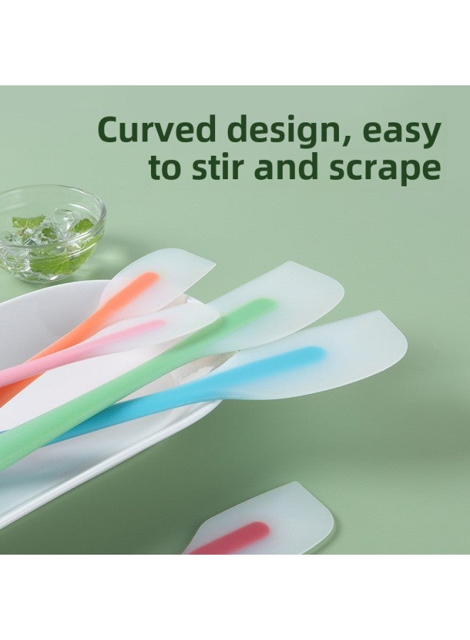 Translucent Silicone Spatula Cream Spatula Small Translucent Silicone Spatula Household Silicone Spatula Tool-Specifications:52g Large Blue Semi-silicone Scraper (single Bag) - Image 3