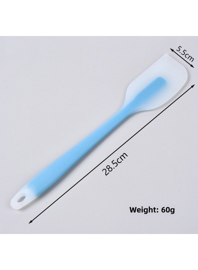 Translucent Silicone Spatula Cream Spatula Small Translucent Silicone Spatula Household Silicone Spatula Tool-Specifications:52g Large Blue Semi-silicone Scraper (single Bag) - Image 1