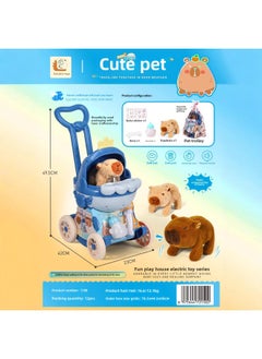 Generic Capsule Pet Rabbit Warehouse Electric Plush Cabibala 080 Jumping Animal Children's Toy Simulation-Color:883C Adorable Luxury Cart Gift Box (Xiao Mao)  - Image 3