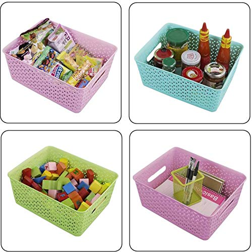 Kuber Industries Kuber Industries Plastic Big Size Multipurpose Solitaire Storage Basket with Lid (Multi) -CTKTC24951  - Image 5