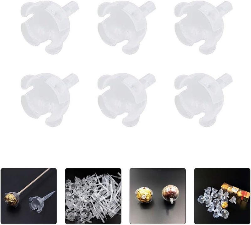klarako 50pcs Clear Chocolate Ball Holders Mini Cupcake Muffin Holders Chocolate Truffle Liner Candy Packaging Case Flower Support Racks for Wedding Valentines Day Gifts - Image 4