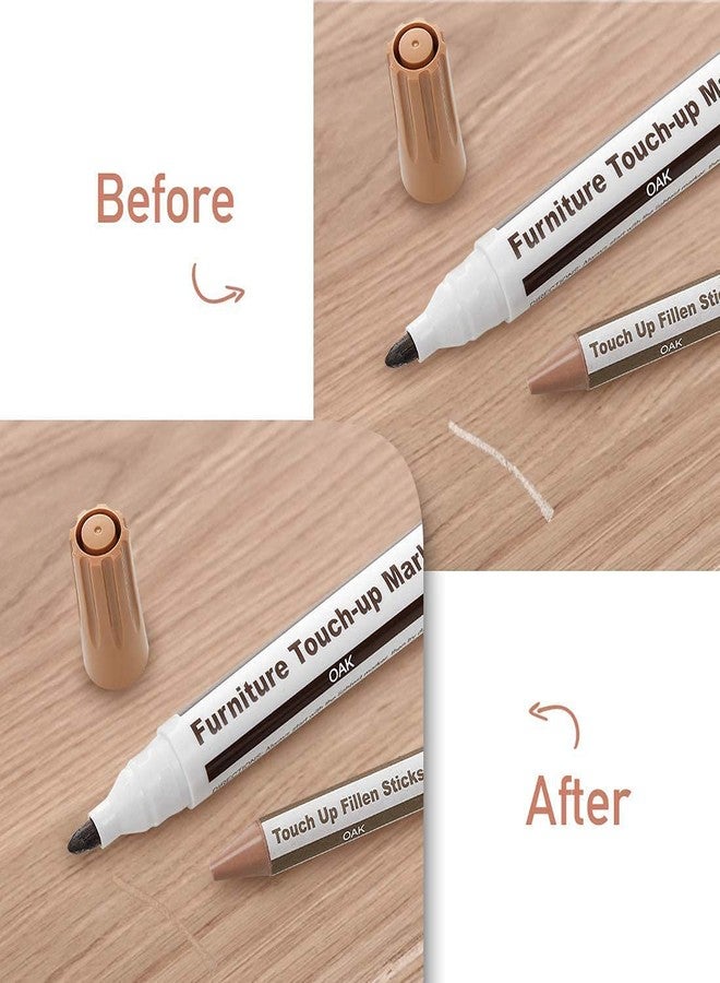 NPB Store Furniture Repair Kit Wood Markers, for Stains, Scratches, Wood Floors, Tables, Desks, Carpenters, Bedposts, Touch Ups, and Cover Ups (8) (Wax Sticks not Included) - Image 5