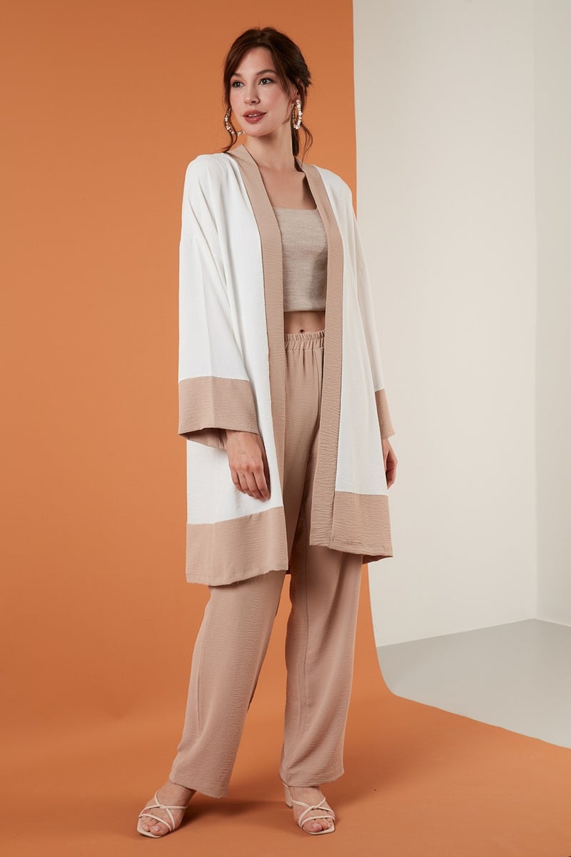 Lela Comfortable Fit Belted Wide Leg Bottom-Top Summer Suit Women's Suit 6058038 - Image 1