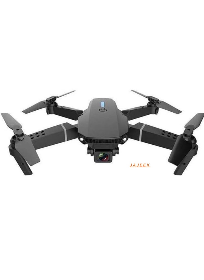 JAJEEK E88E525 Mini Drone with Dual Camera 4K HD WiFi FPV Remote Control Foldable, Black – Ultra-Portable Drone with High-Quality Aerial Shots, 360° Flip, Long Battery Life & Smart Features for Beginners and Professionals in UAE  - Image 1