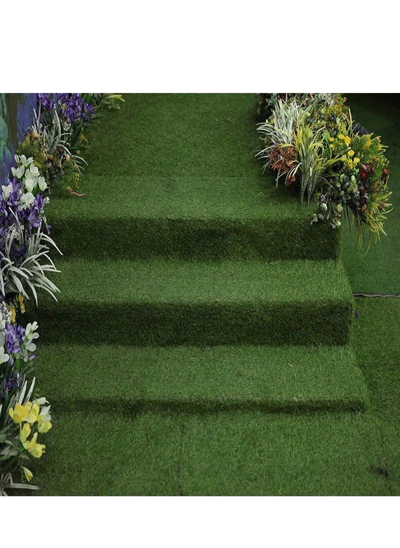 LINGWEI - Artificial Grass Rug Realistic Indoor Outdoor Garden Lawn Landscape Patio Synthetic Turf Mat Thick Fake Faux Grass 2x5m - Image 1