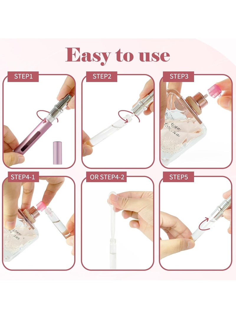 OB1 4pcs Mini Perfume Travel Bottle, Perfume Atomiser Refillable, 5ML Spray Bottles, Portable for Travel Holiday, Outdoor Activities and Business - Image 2