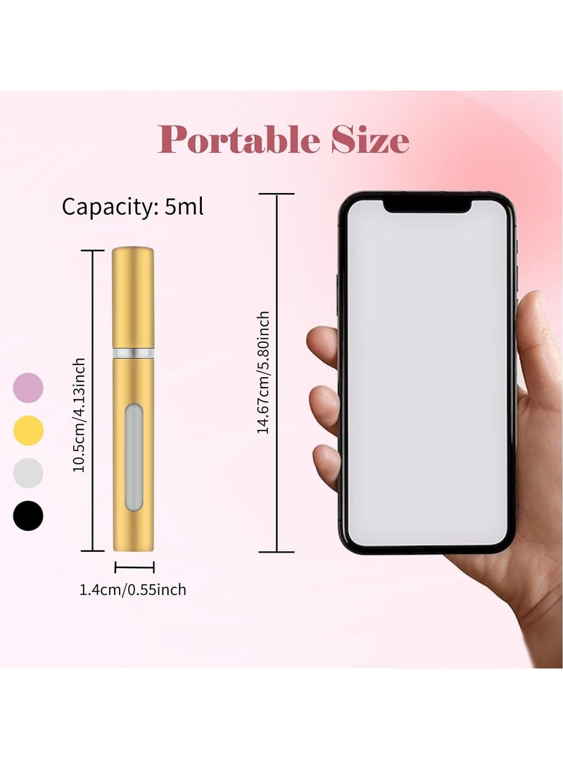 OB1 4pcs Mini Perfume Travel Bottle, Perfume Atomiser Refillable, 5ML Spray Bottles, Portable for Travel Holiday, Outdoor Activities and Business - Image 4