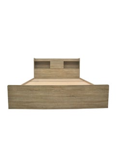 DANUBE HOME Supreme 160X200 Queen Bed Foil Lamited Strong And Sturdy Modern Design Wooden Single Bed Frame Furniture Quiet And Comfortable Beds - French Sonoma Oak  - Image 2