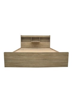 DANUBE HOME Supreme 160X200 Queen Bed Foil Lamited Strong And Sturdy Modern Design Wooden Single Bed Frame Furniture Quiet And Comfortable Beds - French Sonoma Oak  - Image 5