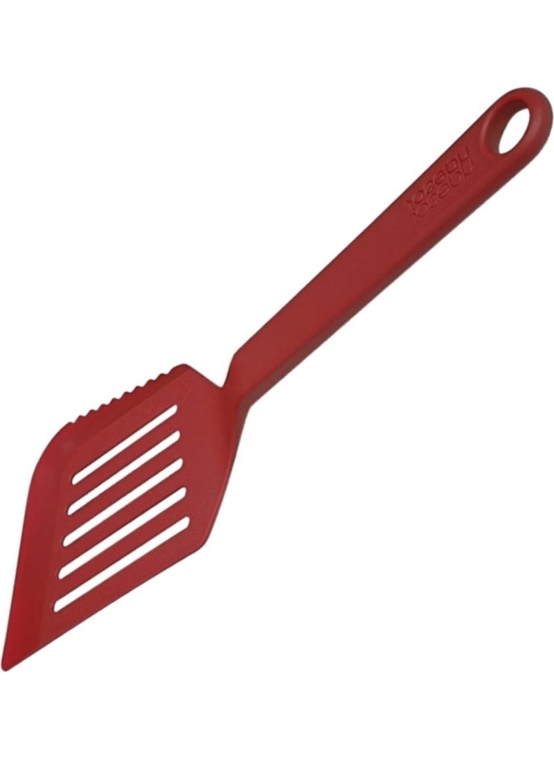 Joseph Joseph 10052 Serrated Mouth Wide Spatula Red  - Image 1