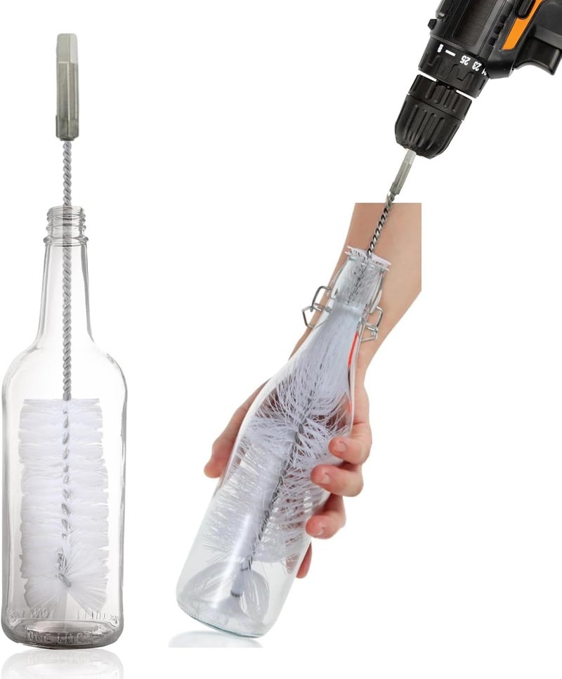 Fermtech Drill Bit Attachment Bottle Washer. Wine/Beer Bottle Brush for Cleaning. Clean any Cup, Sillicone Water Bottles, Stainless Steel Vacuum Tumblers. - Image 4