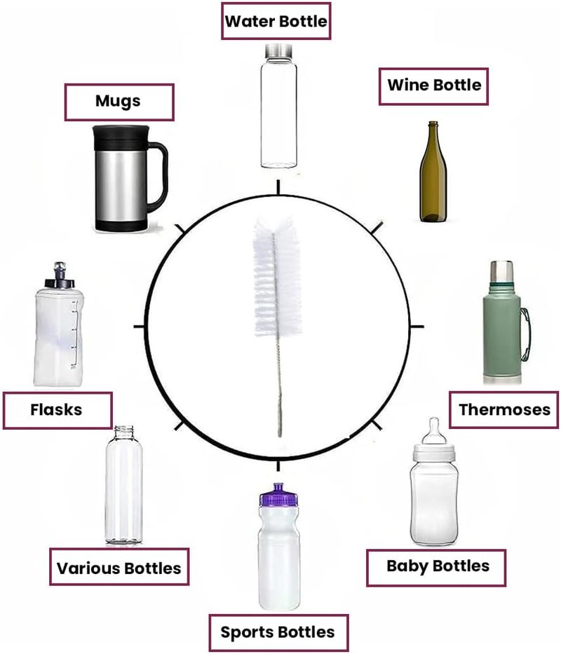 Fermtech Drill Bit Attachment Bottle Washer. Wine/Beer Bottle Brush for Cleaning. Clean any Cup, Sillicone Water Bottles, Stainless Steel Vacuum Tumblers. - Image 2