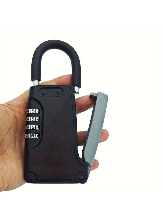 Black Heavy Duty Metal Key Safe 4 Digit Combination Portable Wall Mounted Organizer Box - Image 2