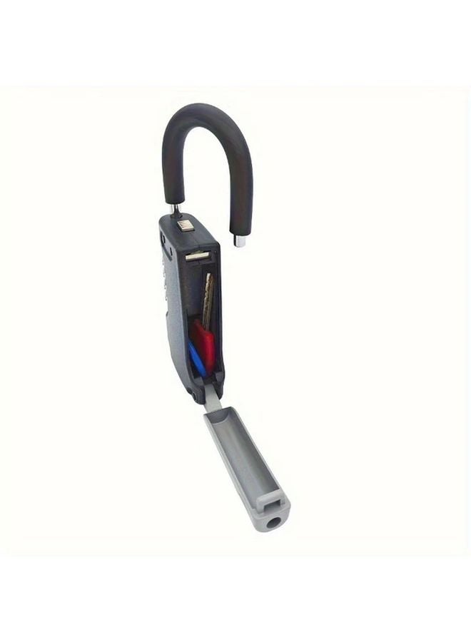 Black Heavy Duty Metal Key Safe 4 Digit Combination Portable Wall Mounted Organizer Box - Image 4