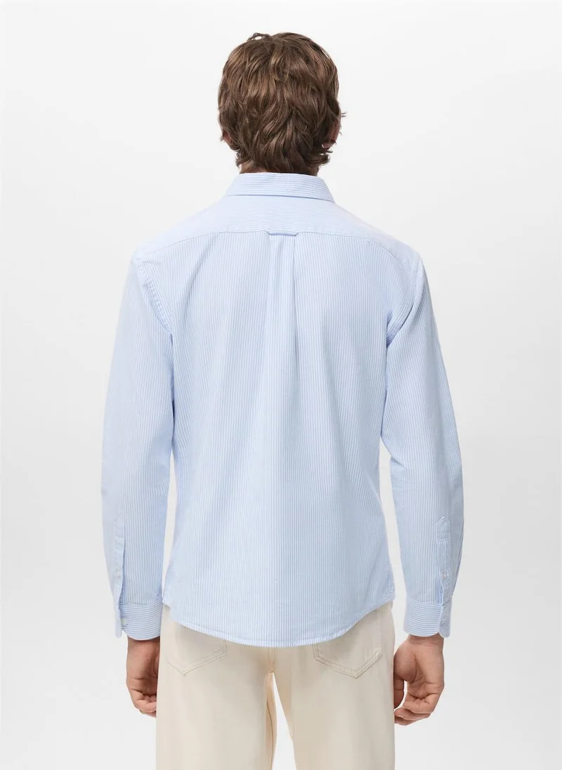 Mango Man 100% cotton kodak striped shirt