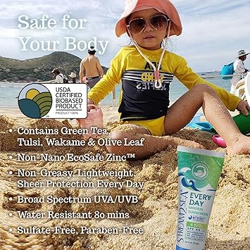 STREAM 2 SEA SPF 45 Every Day Kids Mineral Sunscreen 75 ml Biodegradable Paraben Free Reef Safe Sunscreen for Face Body for Kids NonGreasy Lightweight Sheer Mineral Protection Against UVA UVB - Image 2