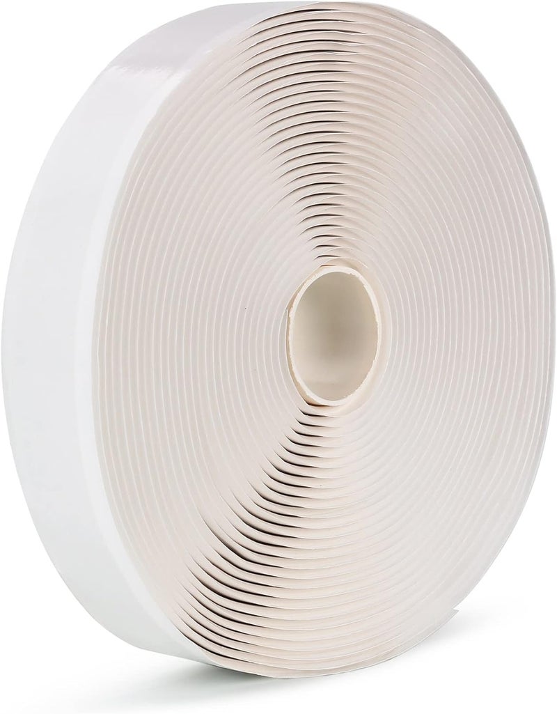 LLPT Butyl Seal Putty Tape White Gray 1 Inch x 33 Feet Extra Thick for Leak Proof RV Repair Window Glass Boat Sealing Roof Pipe Patching - Image 1