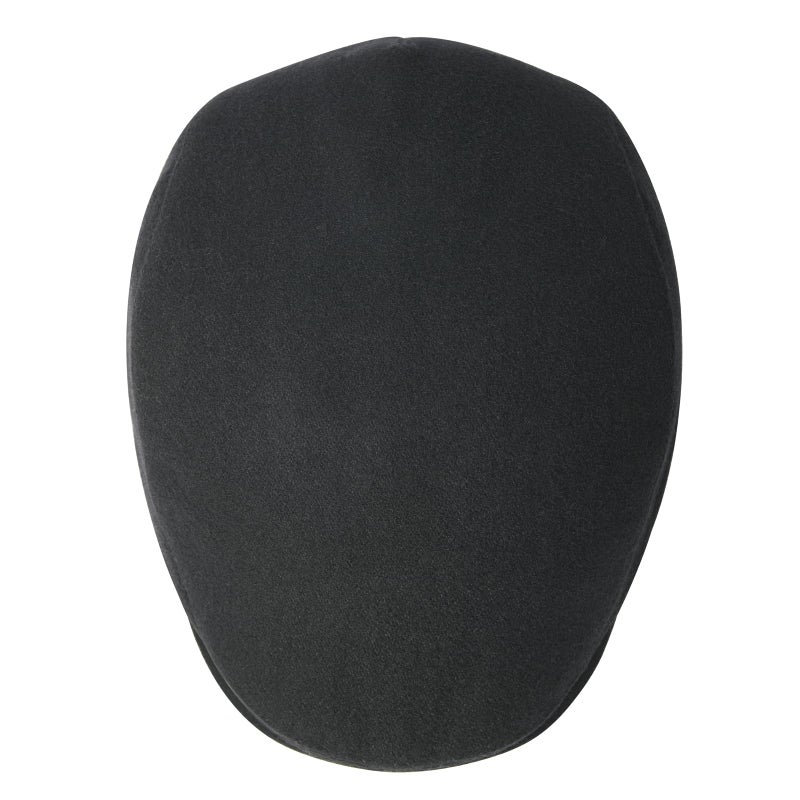 FEINION Men Wool Blend Flat Cap Tweed Newsboy Ivy Hat (Black) - Image 5