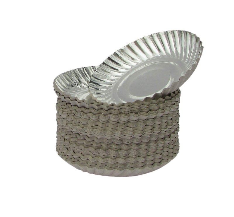 PS SHEVIN Disposable Paper Plate 100 Natural Biodegradable Compostable Ecofriendly Safe Hygienic for Birthday Event Office Home Outing Size 7 Inch Pack of 100 HN 5411205 - Image 1