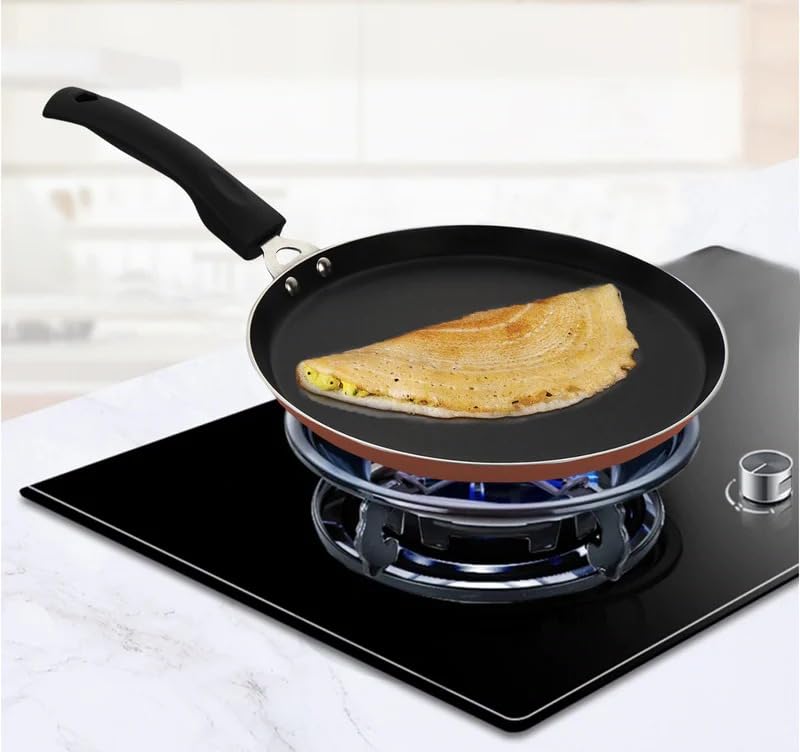 Shree VINAYAK Traders Special nonstick tawaa, Flat Base dosa Tawa, 28cm*1.8cm (3 Layered Coated)  - Image 2