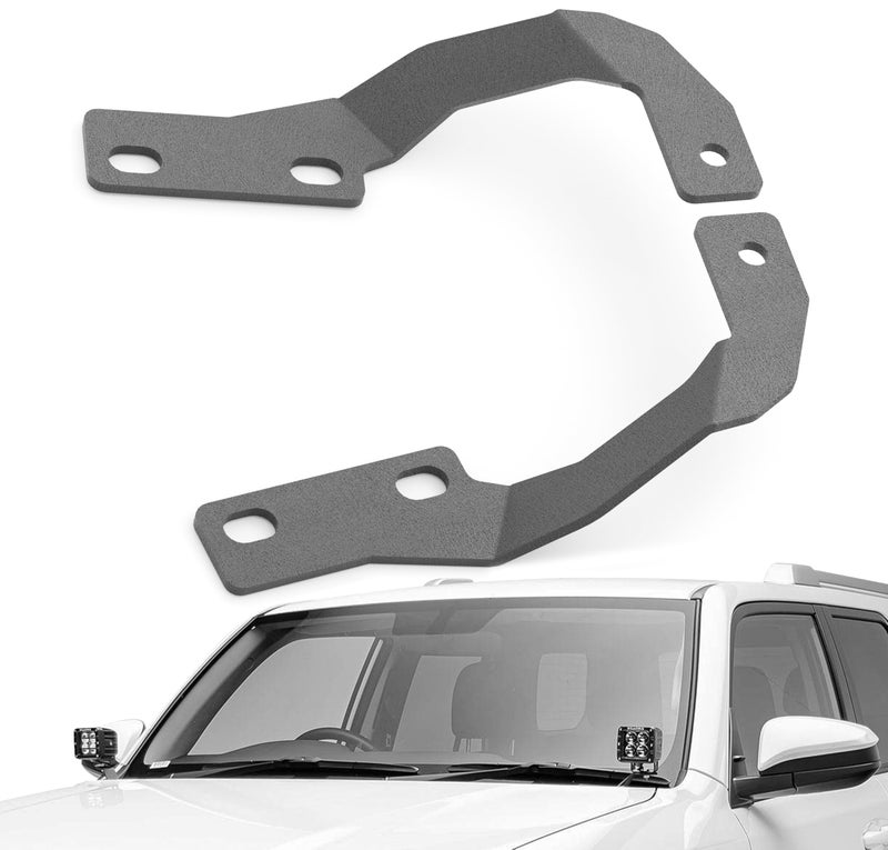 YZONA Ditch Light Brackets Hood Hinges Mount Bracket Compatible with 2010-2023 Toyota 4Runner for Auxiliary Offroad LED Pod Lighting Work (2PCS, Black) - Image 1
