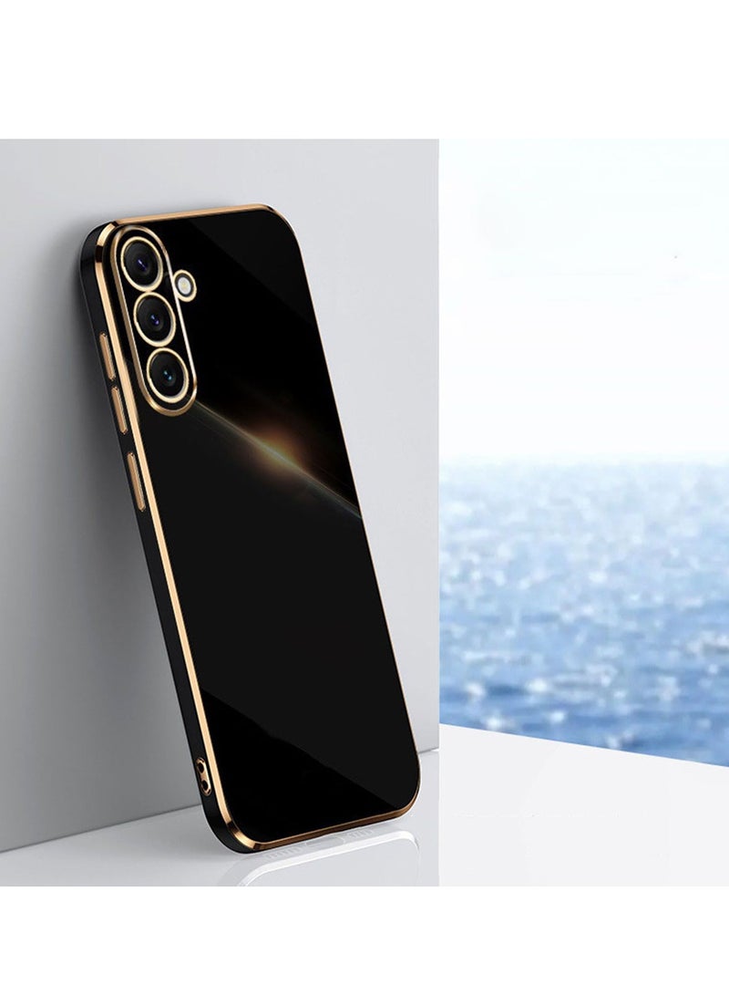 for Samsung Galaxy A36 5G Case, Plating Soft Back Cover, Raised Full Camera Protection, Slim Thin TPU Mobile Phone Case for Samsung Galaxy A36 5G, Black  - Image 1