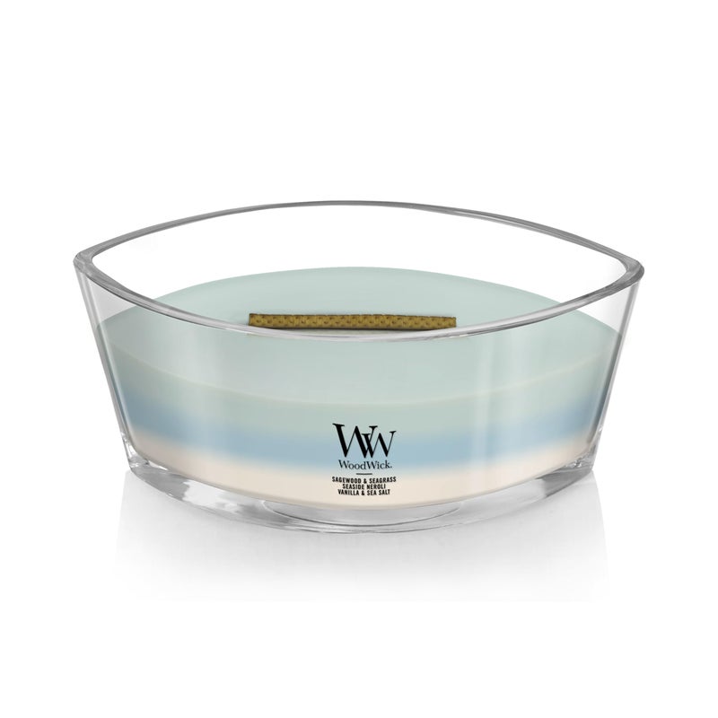 WoodWick Oceanic Trilogy Gifts for Women and Men, 16 oz Ellipse Trilogy Candle with Crackling Wick - Image 3