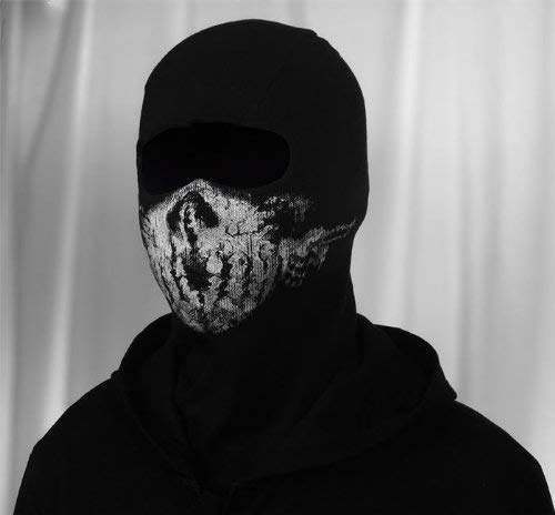 CosInStyle Surprise Mask Skull for Ghost Motorcycle Mask Face Mask Black - Image 4