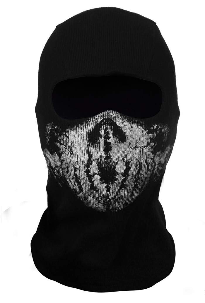CosInStyle Surprise Mask Skull for Ghost Motorcycle Mask Face Mask Black - Image 1