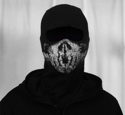 CosInStyle Surprise Mask Skull for Ghost Motorcycle Mask Face Mask Black - Image 3