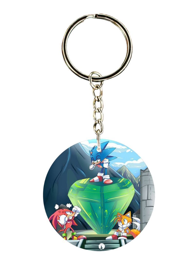 Double Sided Sonic Printed Keychain