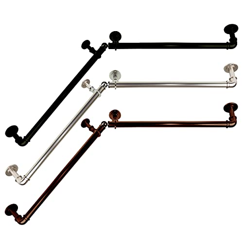 Rod Desyne 1 inch Blackout Corner Curtain Rod 2848 inch  Satin Nickel