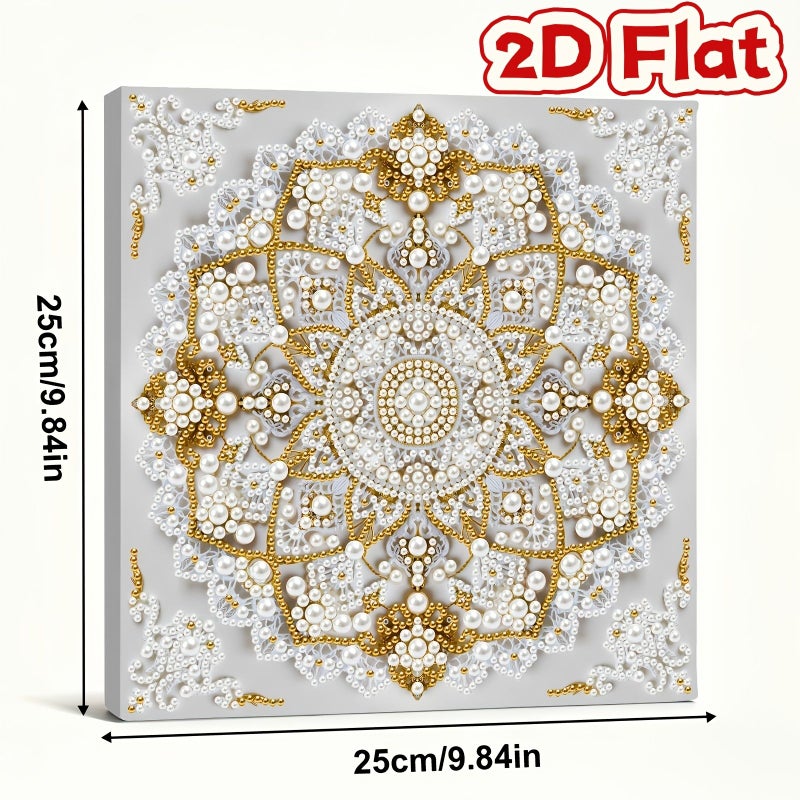 Frameless Diamond Painting Kit Minimalist Mandala Pearl Art For Home Wall Decor - Image 4