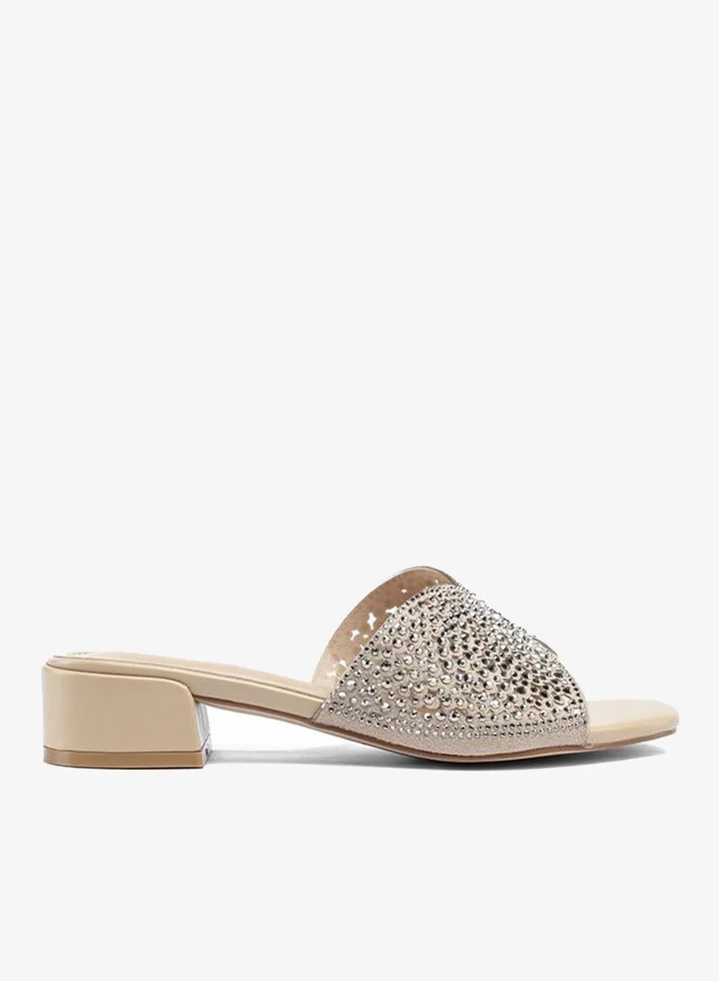 فايور Stylish Ornate Evening Slide Heel  AJ 019