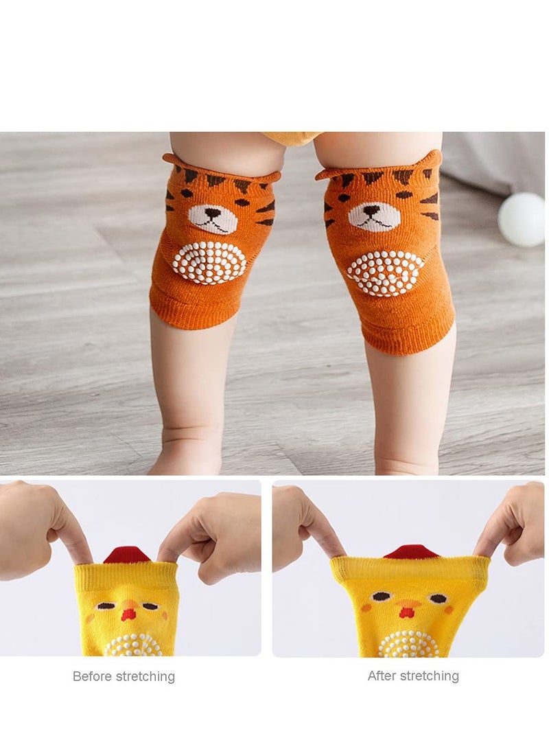 5 أزواج من وسادات الركبة للأطفال - واقيات زحف مضادة للانزلاق، دافئات أرجل مرنة ووسادات كوع للأطفال - Image 2